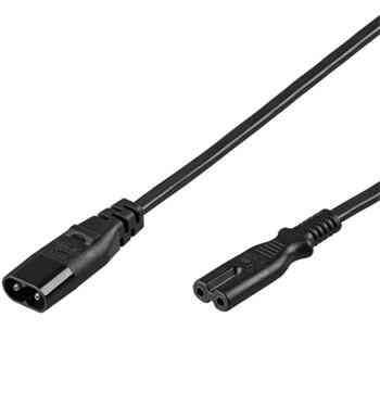 Síťový kabel prodlužovací 2p - flexo s koncovkou IEC60320 C7/C8 2m
