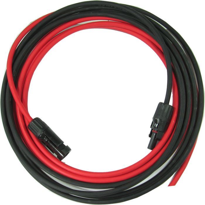 Solární kabel H1Z2Z2-K, 6mm2, červený+černý s konektory MC-4, 3m