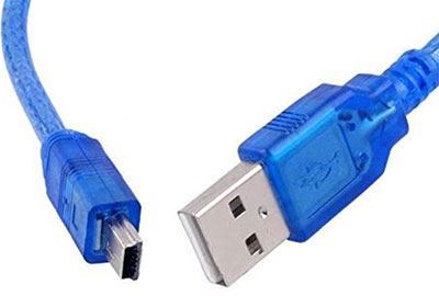 Kabel USB 2.0 konektor USB A / MINI-USB B (5 pinů) 27cm
