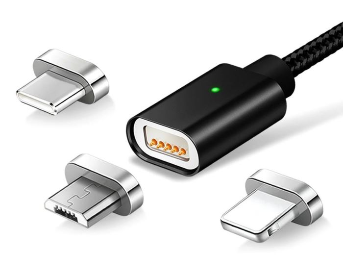 Nabíjecí kabel USB s magnetickou koncovkou 3v1