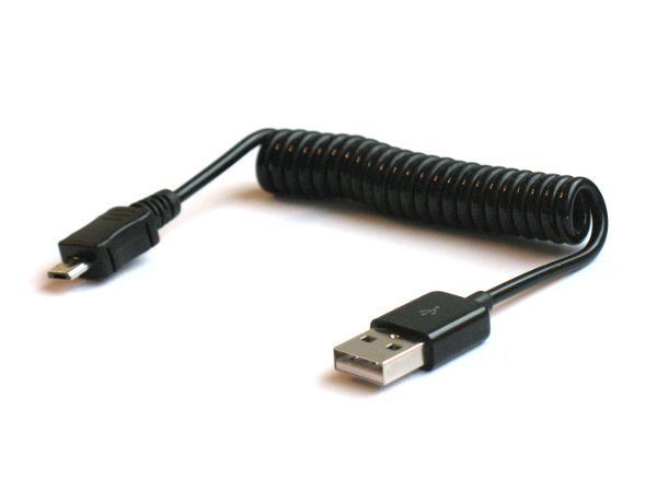 Kabel kroucený USB 2.0 konektor USB A / Micro-USB 1m