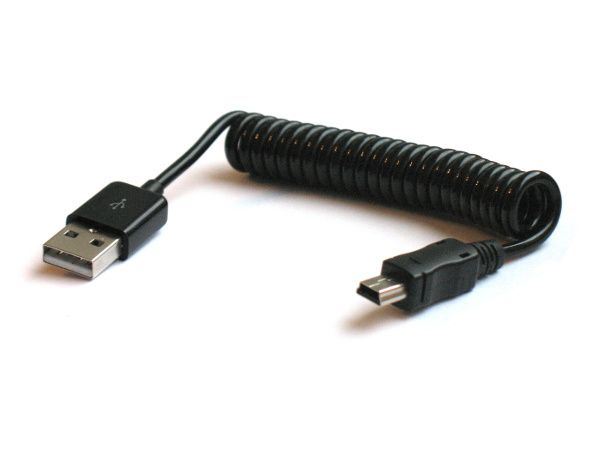 Kabel kroucený USB 2.0 konektor USB A / MIni-USB  1m