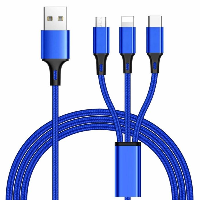 Univerzální USB nabíječka 3v1 Lightning / USB C/ micro USB