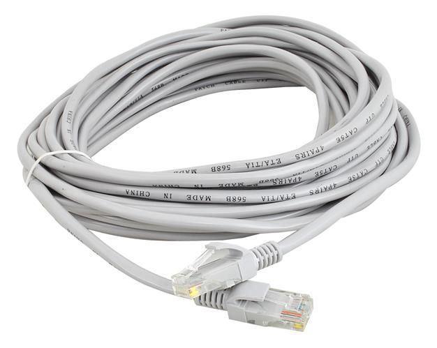 UTP kabel Patch RJ45 10m šedý cat5