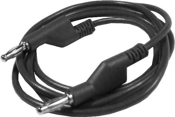 Propojovací kabel 1mm2/ 2m s banánky černý