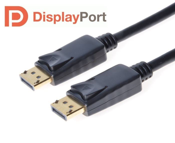 PremiumCord DisplayPort 1.2 přípojný kabel M/M, zlacené kon., 2m