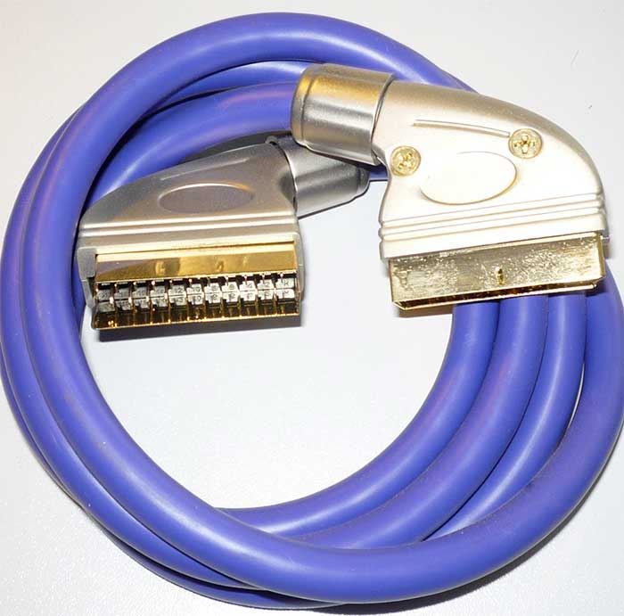 Kabel Scart-Scart 1,5m,kovové konektory