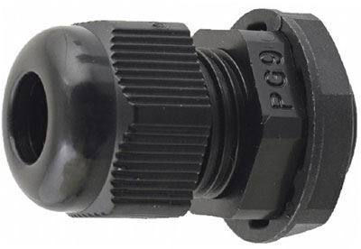 Kabelová průchodka PG-9 pro kabel 6,5-8mm černá