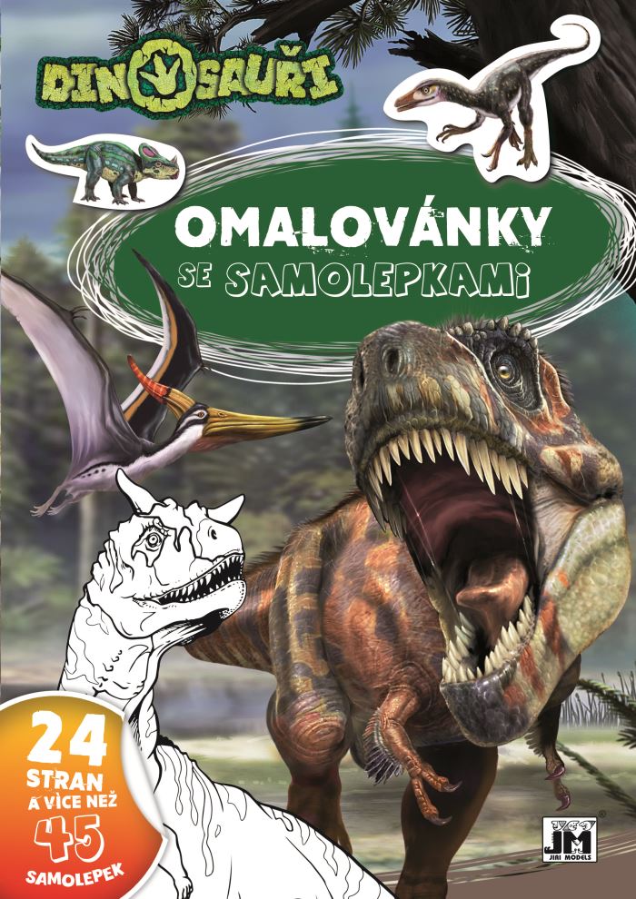 Obrázek zboží Omalovánky A4 se samolepkami Dinosauři