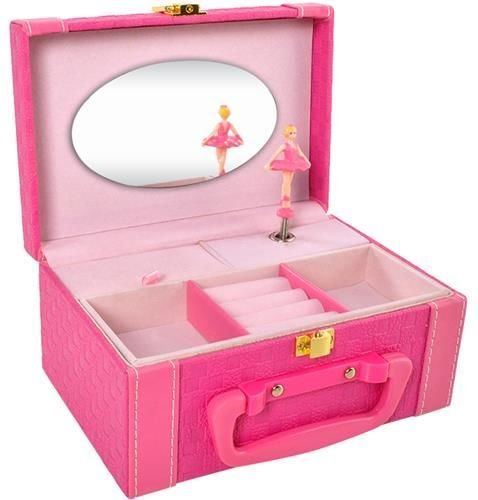 Hrací skříňka s baletkou růžová