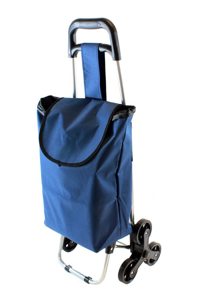 Nákupní taška na kolečkách 37L modrá