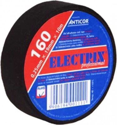 Textilní páska 0,25 x 19mm x 10m  černá ANTICOR