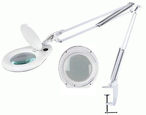 Stolní lupa LED ZD-129A ,5 dioptrií, uchycení svorkou