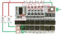 Obrázek zboží Ochranný obvod a balancér pro 4 LiFePO4 články, proud do 100A