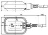 Obrázek zboží Snímač hladiny CX-M15-2 - dvoustavový plovákový spínač, kabel 2m