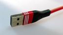 Obrázek zboží Kabel USB 2.0 konektor USB A / USB - Micro 1m, nylon, červené