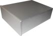 Obrázek zboží Krabička hliníková dvoudílná eloxovaná stříbrná, 100x128x40mm