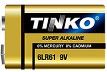 Obrázek zboží Baterie TINKO 9V 6LR61 alkalická, baleno v blistru