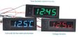 Obrázek zboží Teploměr,hodiny,voltmetr  panelový 3v1, 12V, červený, 2 tepl.čidla
