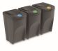Obrázek zboží Sada 3 odpadkových košů SORTIBOX šedý kámen, objem 3x35L, Prosperplast