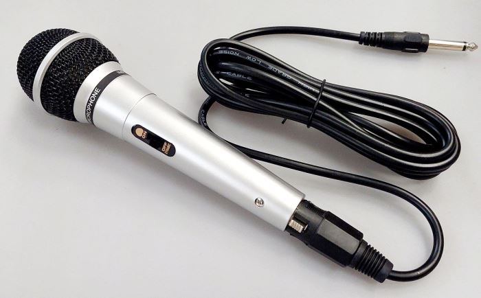 Mikrofon dynamický 600ohm jack 6,3mm, s vypínačem