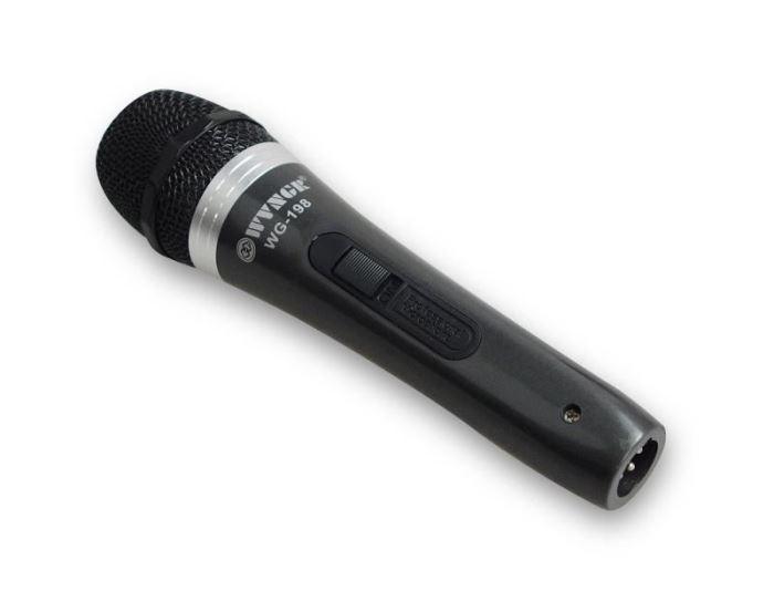 Mikrofon dynamický WG-198 celokovový s vypínačem