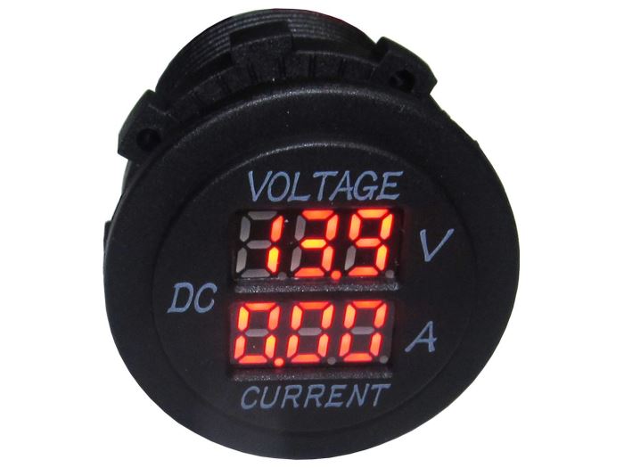 Voltmetr+ampérmetr panelový DS8010, rozsah 8-30V / 0-20A