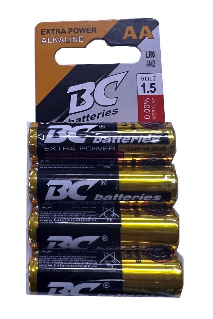 Baterie BC batteries 1,5V AA(LR6) alkalická, balení 4ks