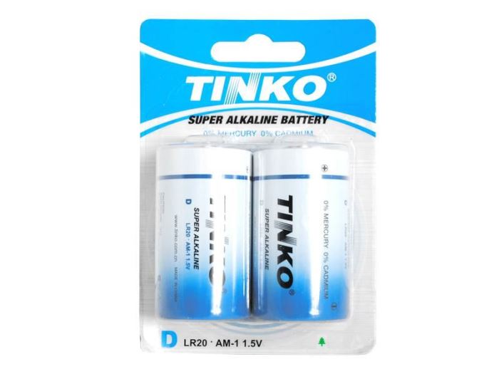 Ilustrační foto Baterie TINKO 1,5V D(LR20) alkalická Obrázek zboží Baterie TINKO 1,5V D(LR20) alkalická