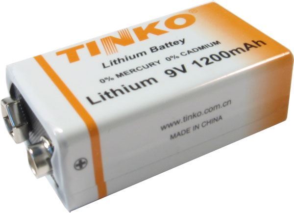 Baterie TINKO 9V ER9(CR9V) 1200mAh lithiová