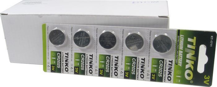 Baterie TINKO CR2025 3V lithiová, balení 100ks