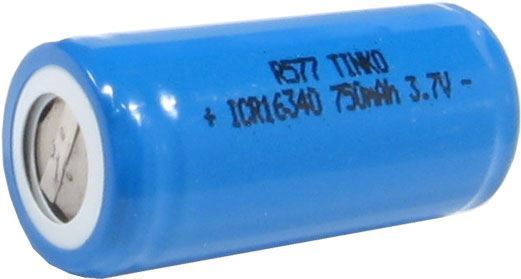 Nabíjecí článek Li-Ion ICR16340 (RCR123) 3,6V/750mAh TINKO