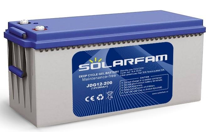 Pb akumulátor Solarfam JDG12-200Ah VRLA GEL 12V/200Ah trakční