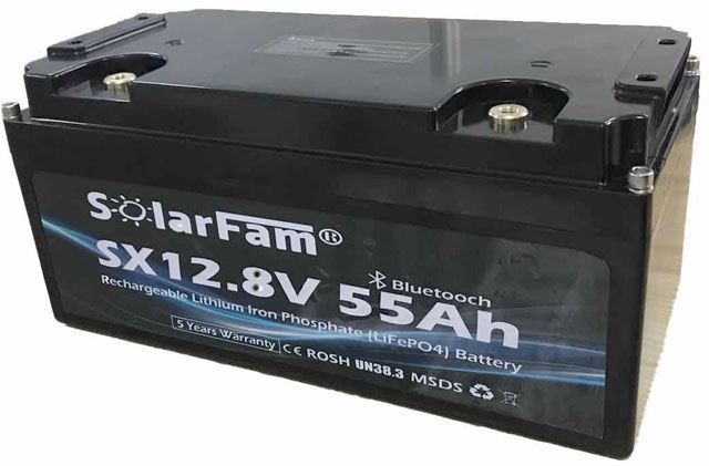 Ilustrační foto LiFePO4 akumulátor Solarfam SX12V55AH-P, 12V/55Ah pro solární systémy Obrázek zboží LiFePO4 akumulátor Solarfam SX12V55AH-P, 12V/55Ah pro solární systémy