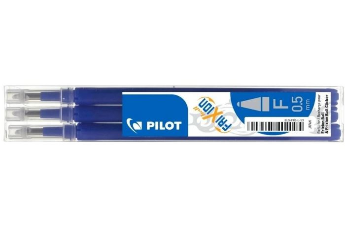 Náplň Pilot Frixion Ball, 0,5 mm (F), modrá, 3 ks