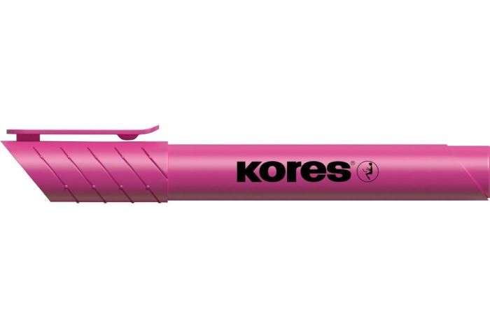 Zvýrazňovač Kores High Liner Plus, 3-5 mm, klínový hrot, růžový