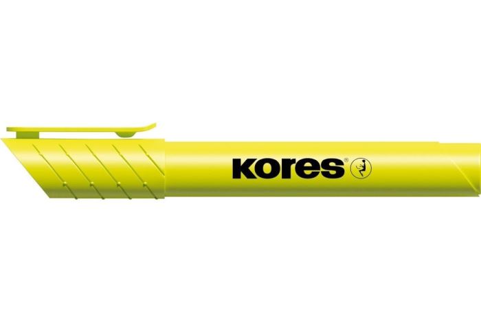Zvýrazňovač Kores High Liner Plus, 3-5 mm, klínový hrot, žlutý