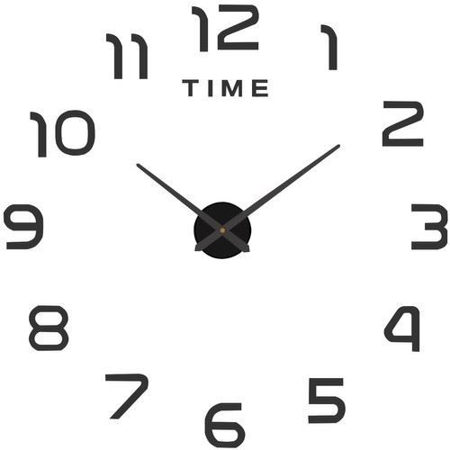 Nástěnné samolepicí hodiny, 60-130cm, černé