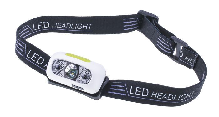 Svítilna, čelovka LED bílá s pohybovým senzorem a akumulátorem