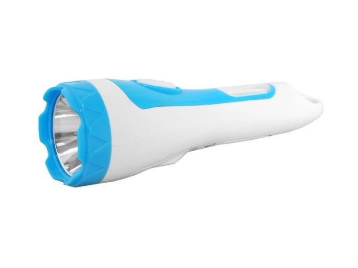 Ilustrační foto Svítilna LED + COB 5W nabíjecí USB, 1500mAh, bílo-modrá Obrázek zboží Svítilna LED + COB 5W nabíjecí USB, 1500mAh, bílo-modrá