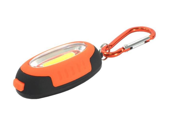 Ilustrační foto Svítilna klíčenka s magnetem, LED COB 1W, oranžová Obrázek zboží Svítilna klíčenka s magnetem, LED COB 1W, oranžová