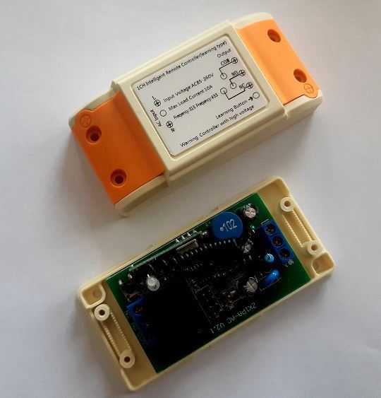 Dálkové ovládání - přijímač ZK1PA-AC 433MHz 1 kanálový, napájení 230V