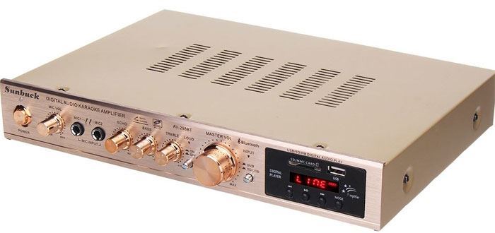 Zesilovač 5.1, rádio, bluetooth, přehrávač MP3 Sunbuck AV-298BT zlatý
