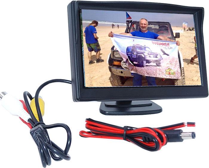 LCD color monitor TFT 5”,použitý, funkční, občas nefunguje tlačítko .-
