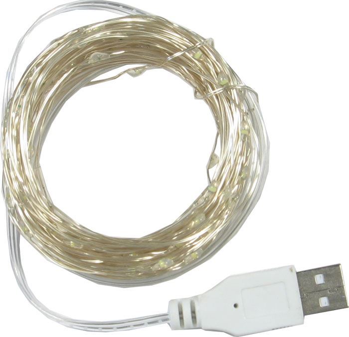 Vánoční a párty osvětlení - řetěz 100x LED bílý, délka 10m