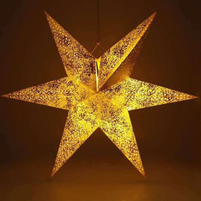Papírová hvězda s LED strukturovaný povrch 10 LED RETLUX RXL 363