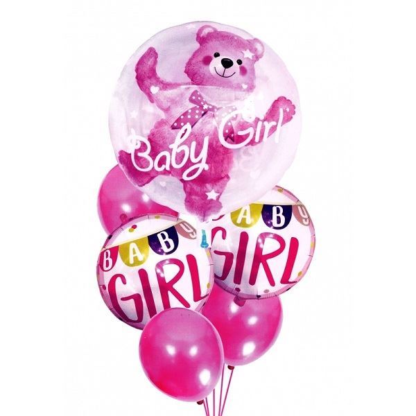 Ilustrační foto Nafukovací balónky pro dívky BABY GIRL Obrázek zboží Nafukovací balónky pro dívky BABY GIRL