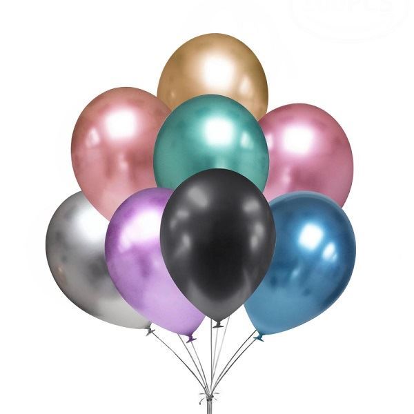 Balónky chromované 30cm, barevné, 5ks