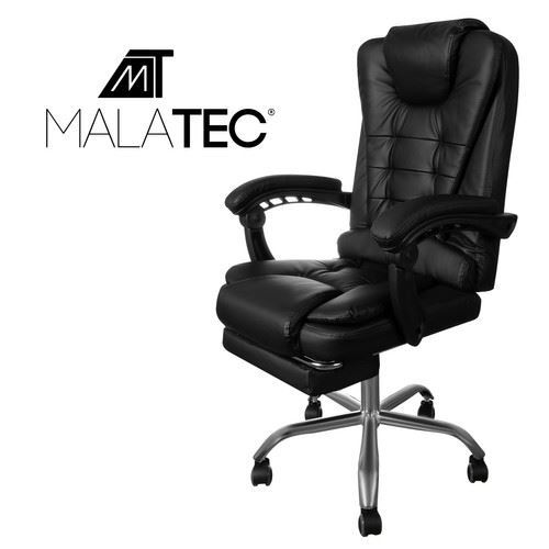 Kancelářská židle EKO kůže černá, MALATEC