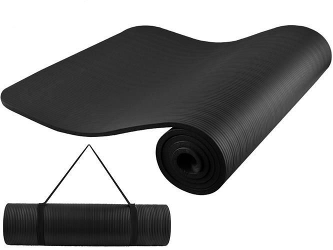 Fitness podložka na cvičení 181 x 62 cm černá